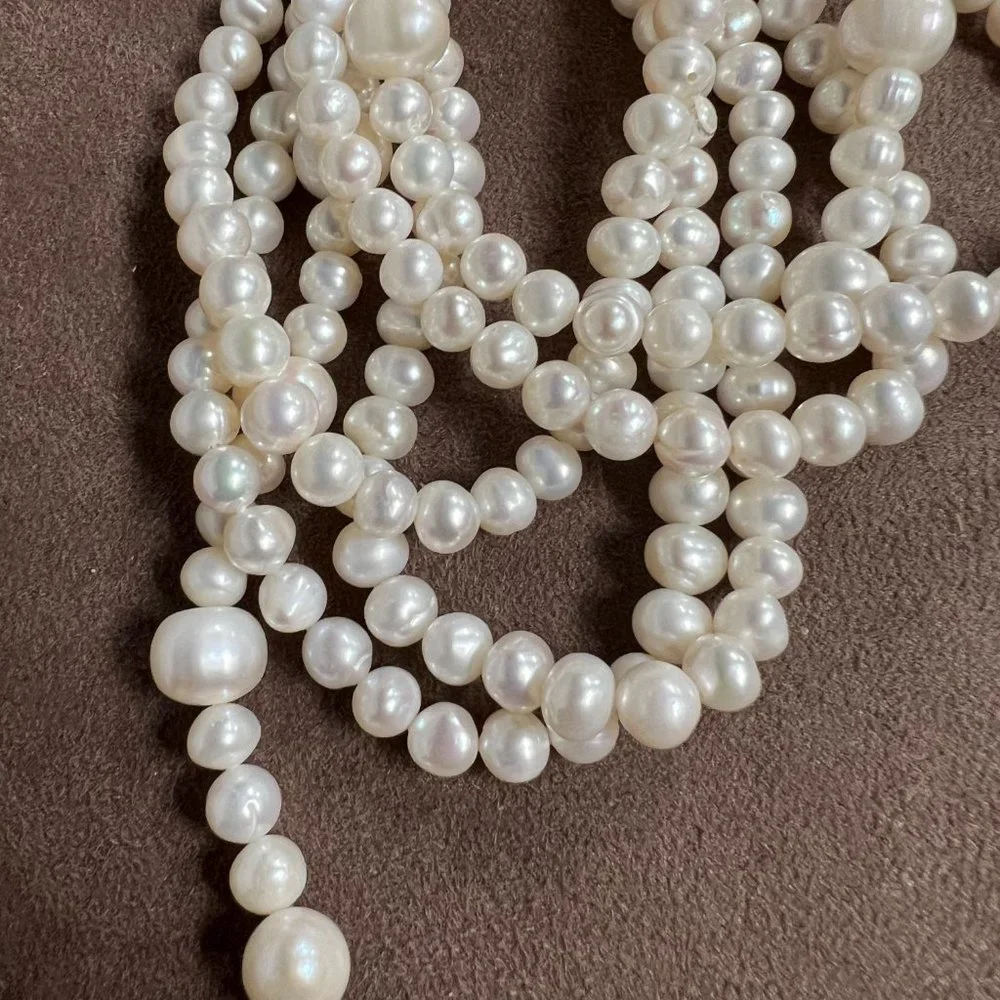 Lot of Turquoiseperl, Genuine Round Freshwater Cultured Pearl Necklaces